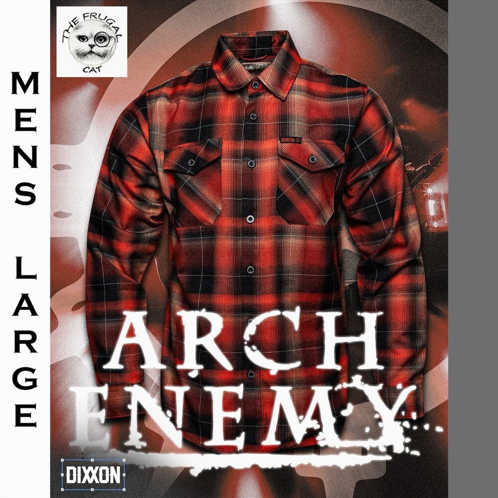 DIXXON FLANNEL x ARCH ENEMY Flannel Collab - BLOOD DYNASTY - Men's Large